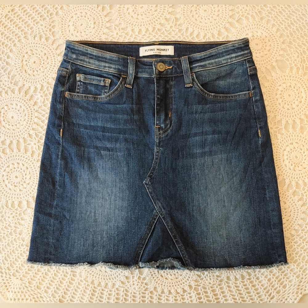 💚 Flying Monkey Blue Denim Mini Skirt